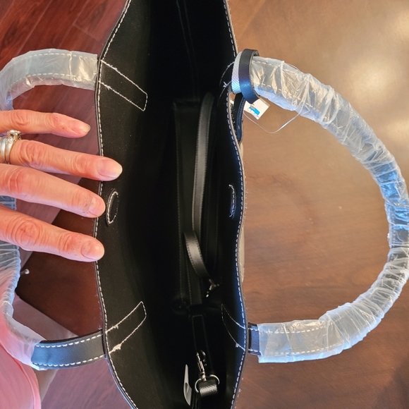 Silver/Black reversible Tote - Picture 3 of 6